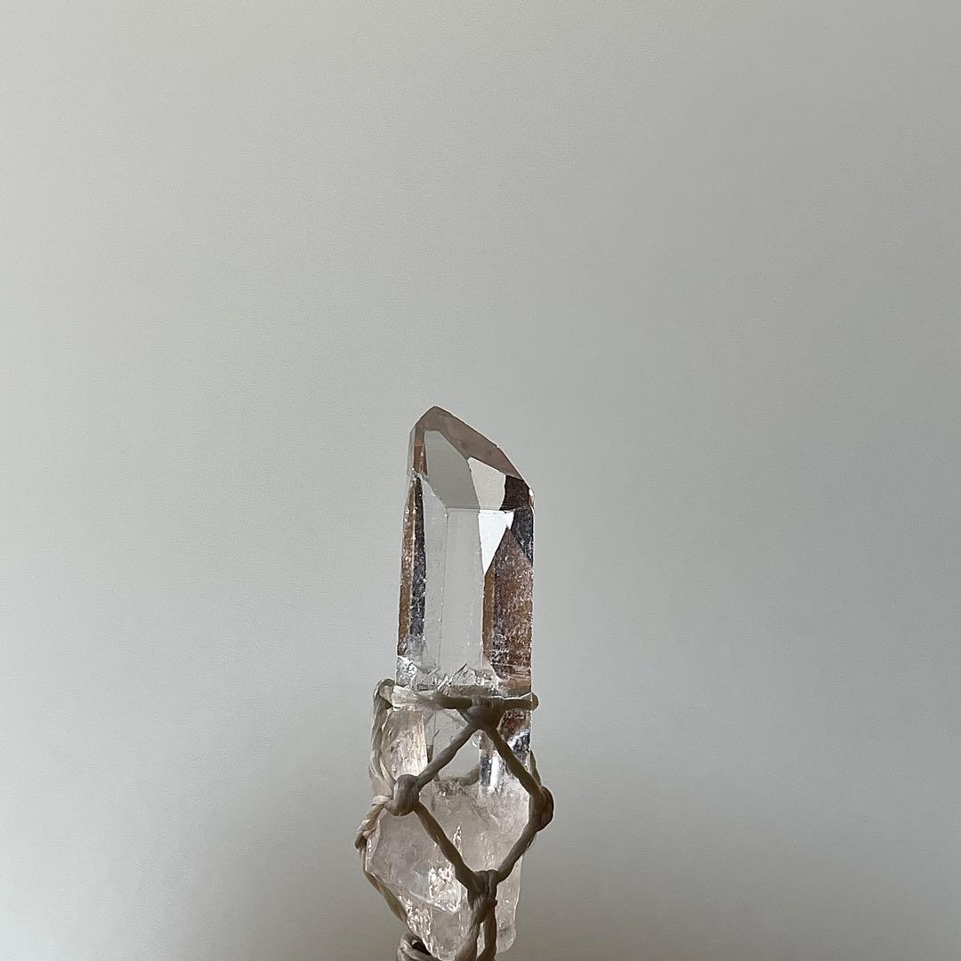 ヒマラヤ水晶 マカルー産 ＊ マクラメペンダント ネックレス ④