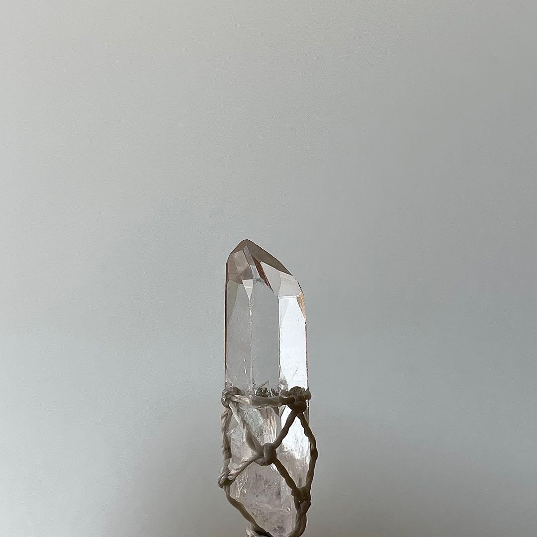 ヒマラヤ水晶 マカルー産 ＊ マクラメペンダント ネックレス ④