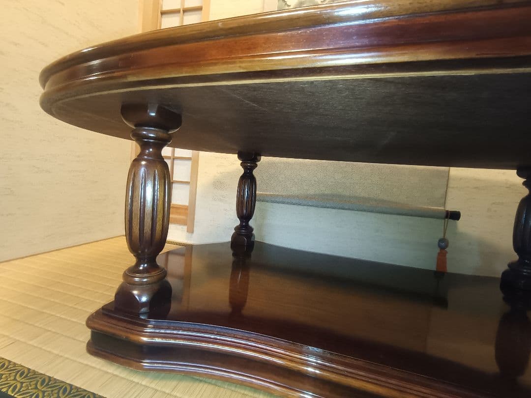 カリモク 大理石調 センターテーブル ローテーブル　応接テーブル　昭和レトロ