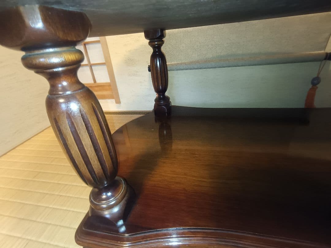 カリモク 大理石調 センターテーブル ローテーブル　応接テーブル　昭和レトロ