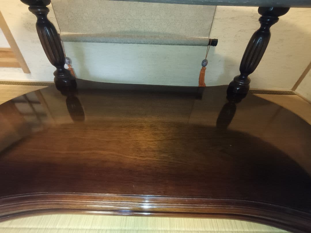 カリモク 大理石調 センターテーブル ローテーブル　応接テーブル　昭和レトロ