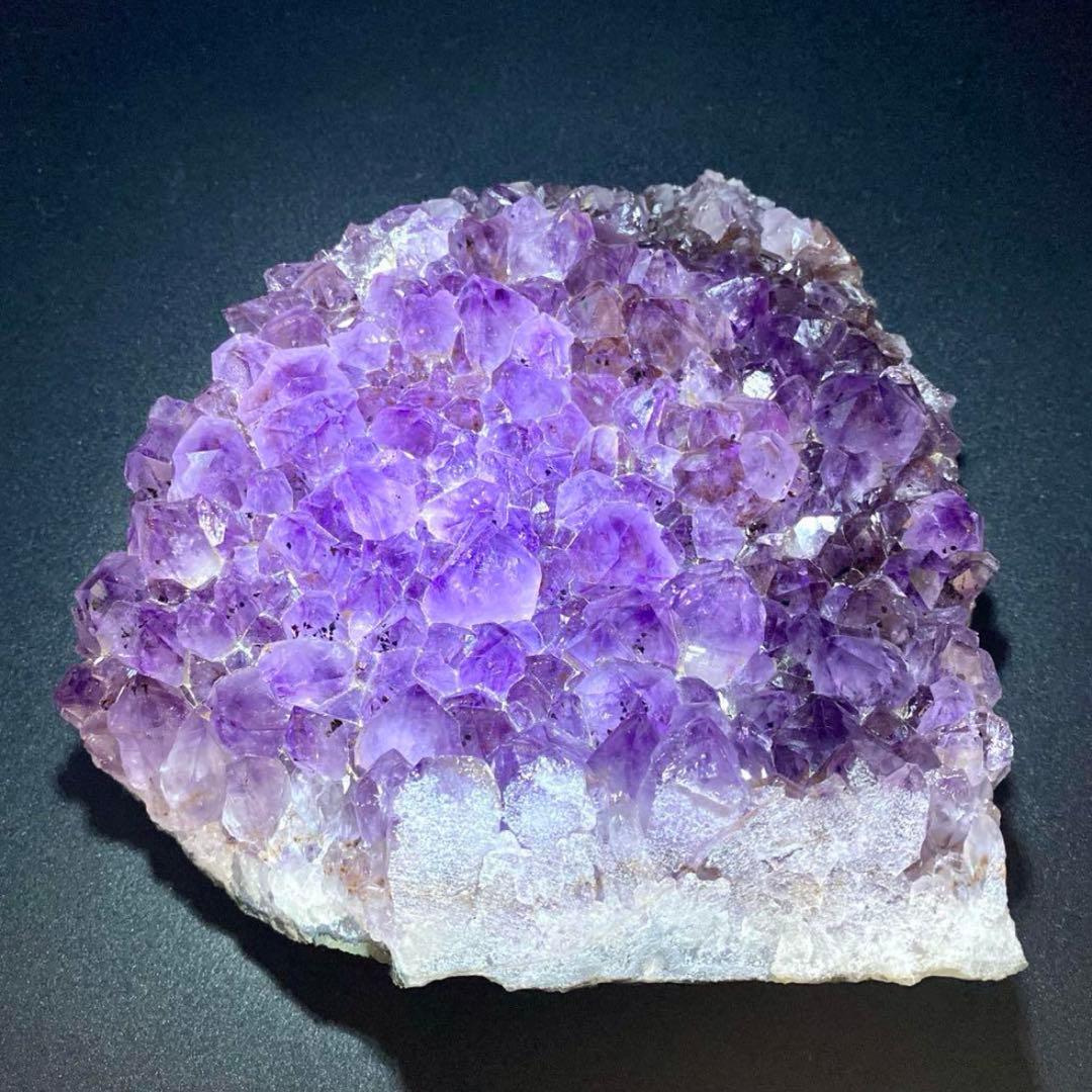 高品質 アメジスト クラスター 1264g☆美結晶美極濃紫