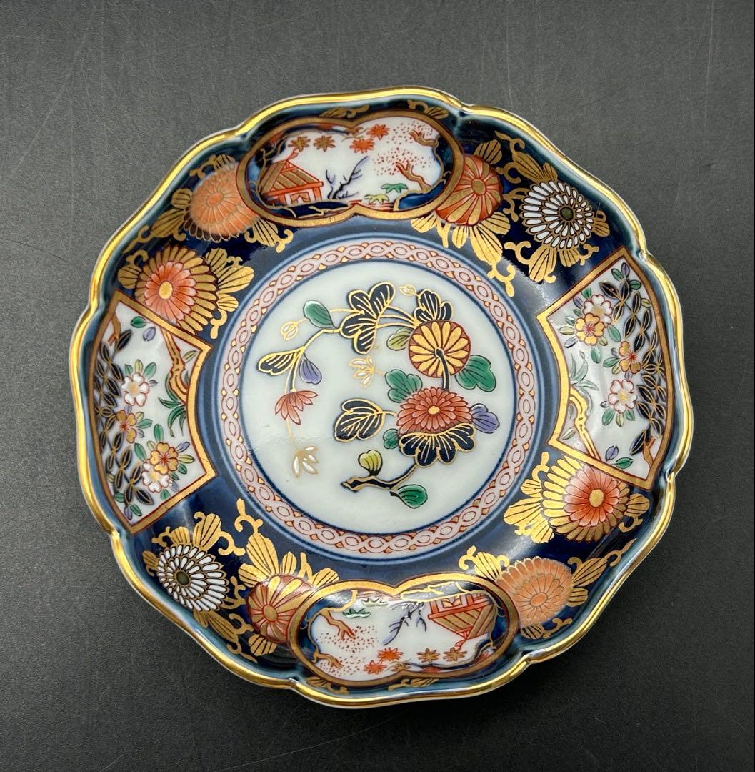 陶器　有田焼　古伊万里様式　賞美堂　琳派　其泉窯　小皿　5枚　極錦金彩 未使用品