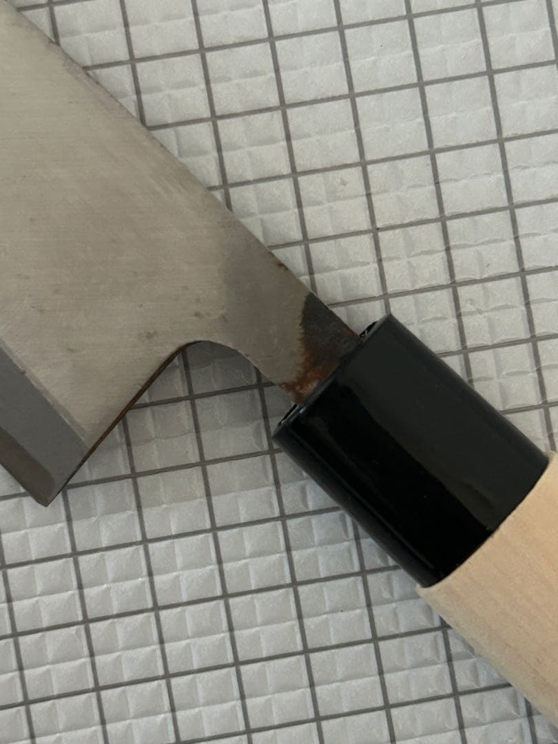 左用 出刃 包丁 出刃包丁 安来鋼青紙２号 150mm 朴丸柄 左利き用