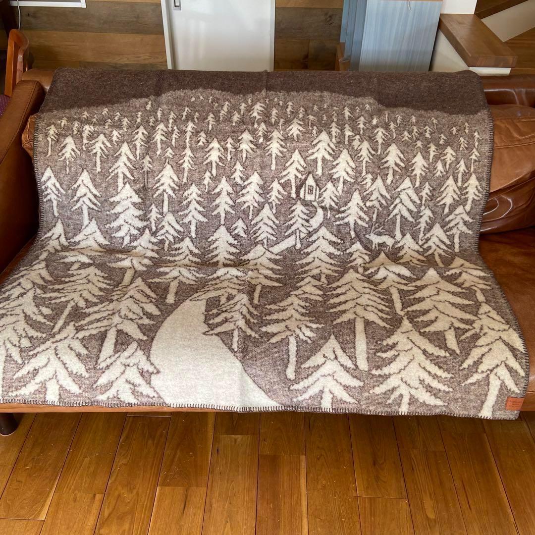 【新品】クリッパン　ミナ ペルホネン　ブランケット ハウスインザフォレストブラウ