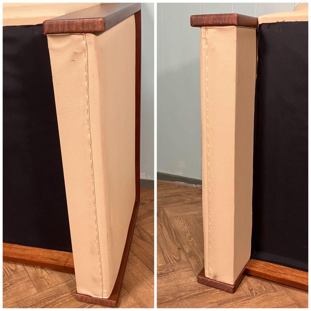 ♦︎maruni ♦︎マルニ 1人掛け　昭和レトロ ソファー 革　木目調　Ａ