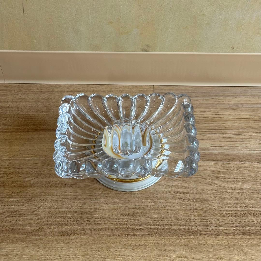 クリスタル　灰皿　アンティーク