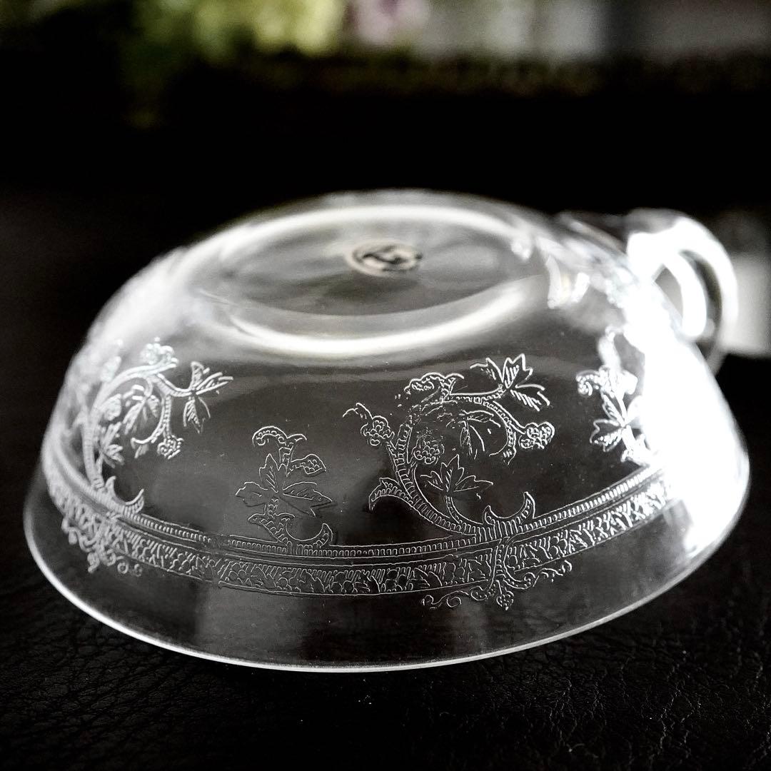 サンルイ☆メス☆アンティーク クリスタル デザートカップ グラス