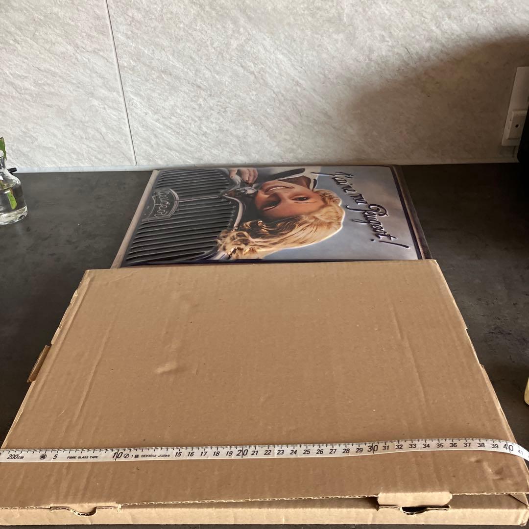 ヴィンテージ プジョー ブリキ 広告プレート アンテーク アートパネル