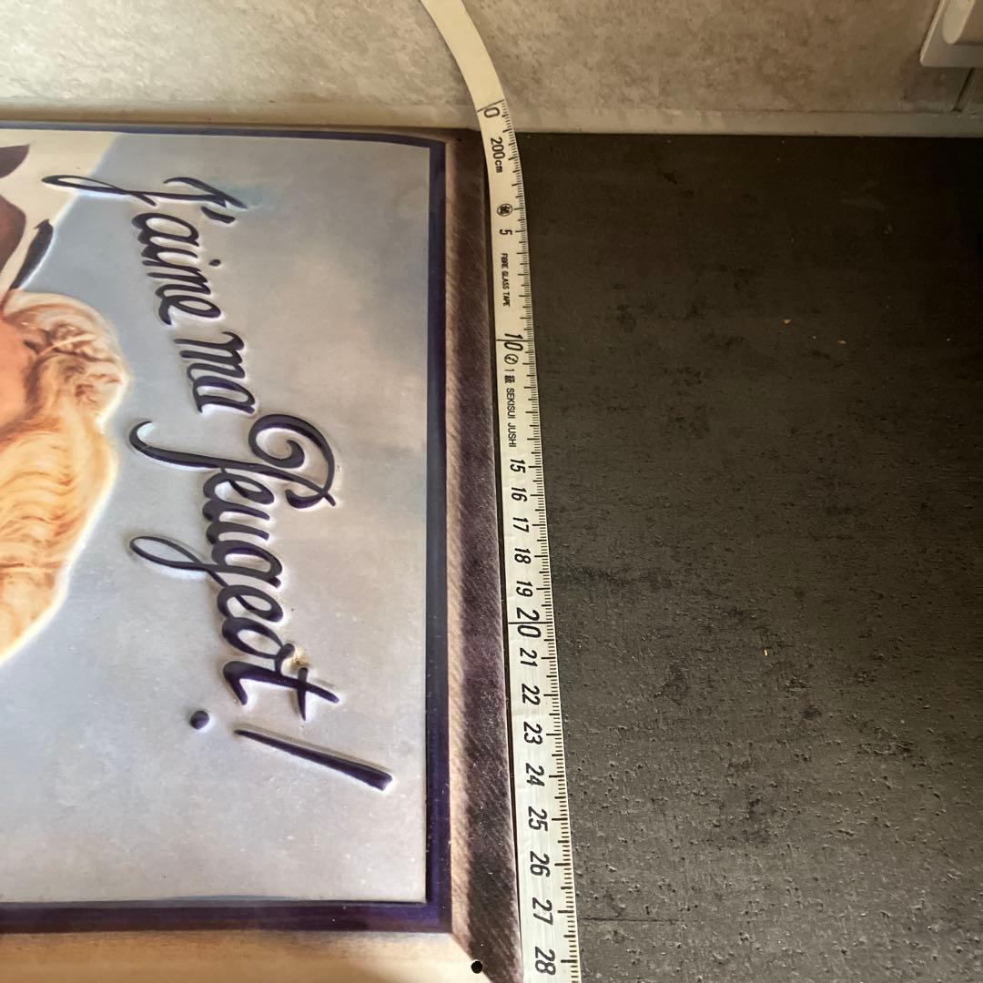 ヴィンテージ プジョー ブリキ 広告プレート アンテーク アートパネル