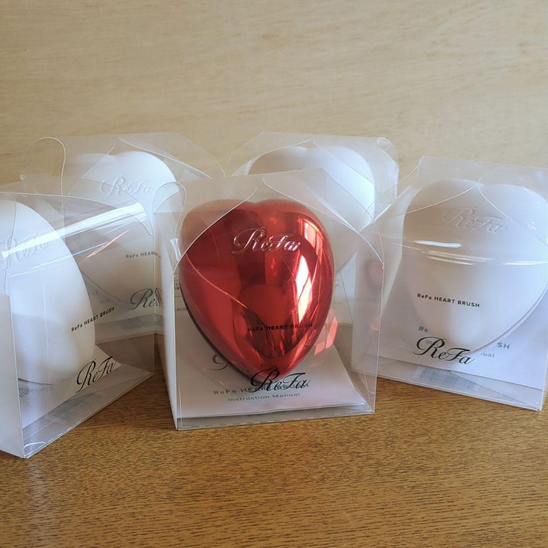 Refa リファ ハート ブラシ シャインレッド1個&マットホワイト4個