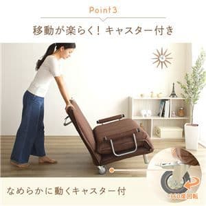 3way ソファーベッド/カウチソファー 【レッド】 シングルサイズ 布製