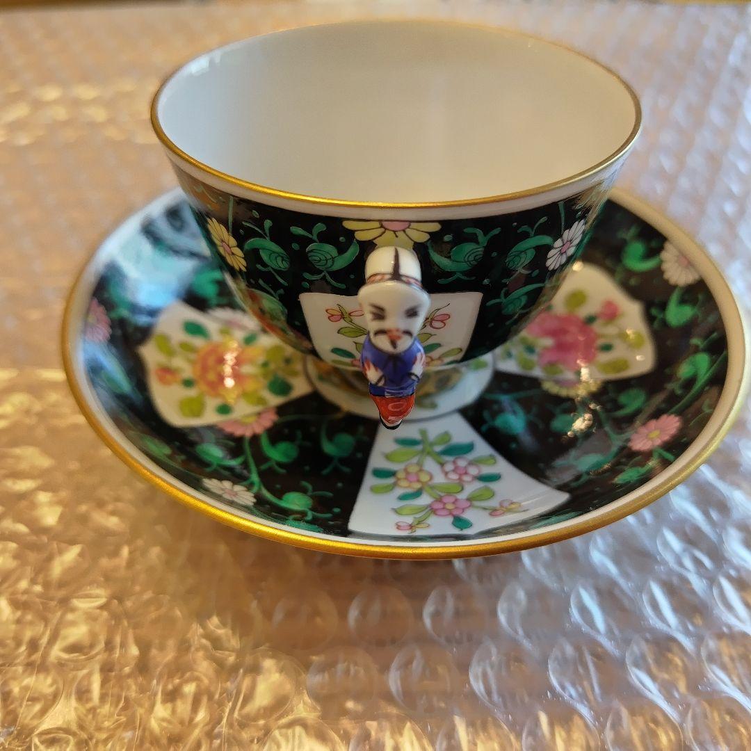 ヘレンド 西安の黒 デミタスカップ&ソーサー シノワズリ マンダリン