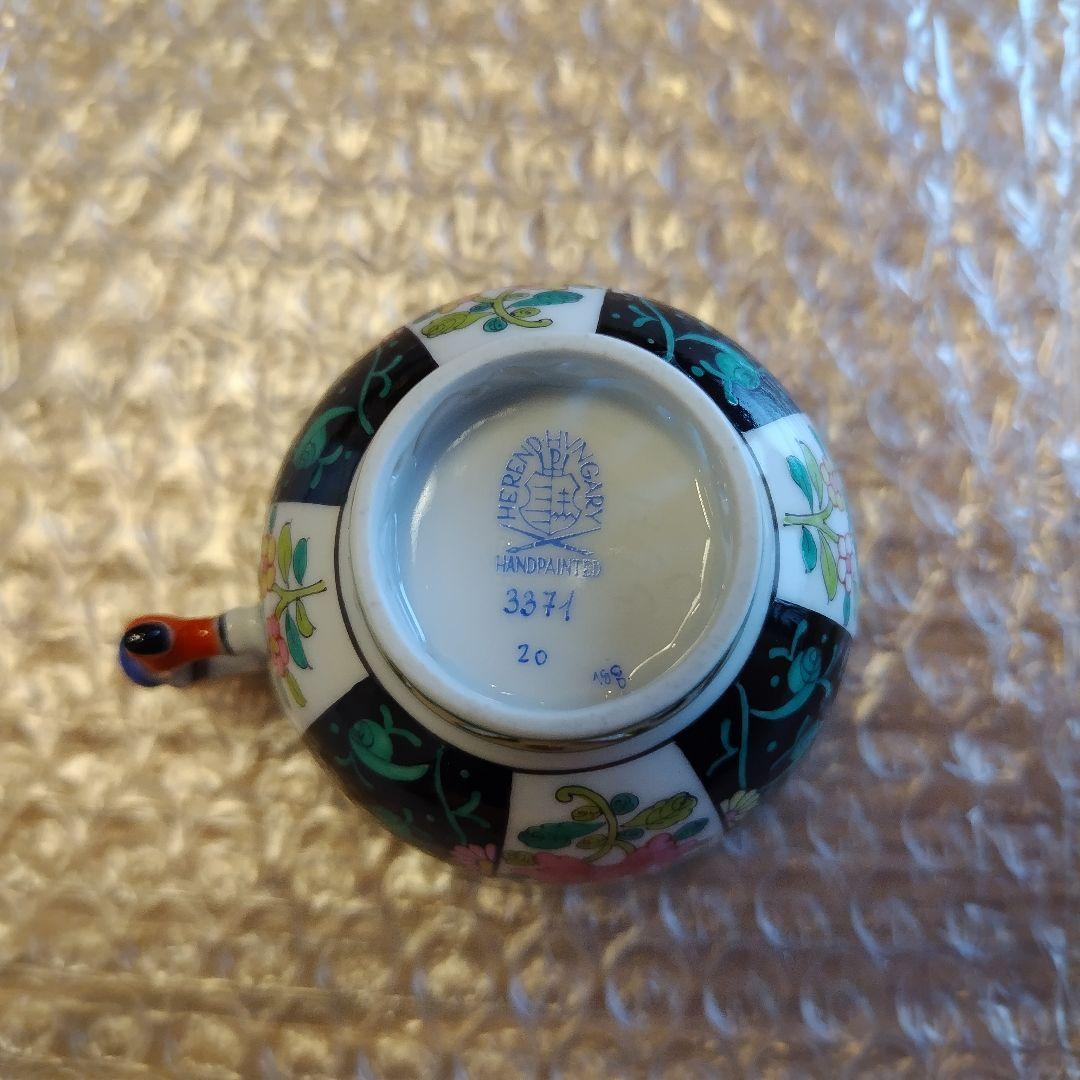 ヘレンド 西安の黒 デミタスカップ&ソーサー シノワズリ マンダリン