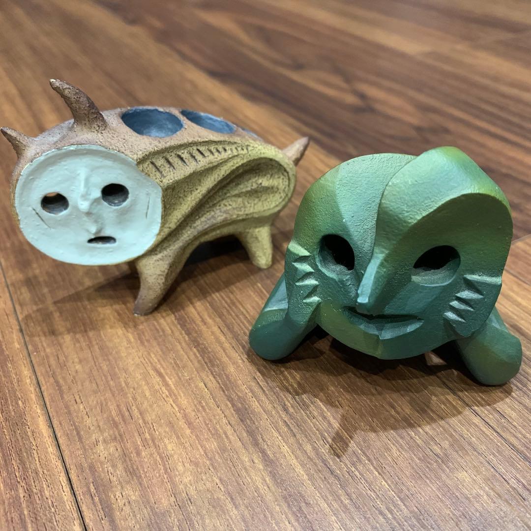 岡本太郎 犬の植木鉢 午後の日 フィギュア セットで 現代芸術アトリエ レプリカ