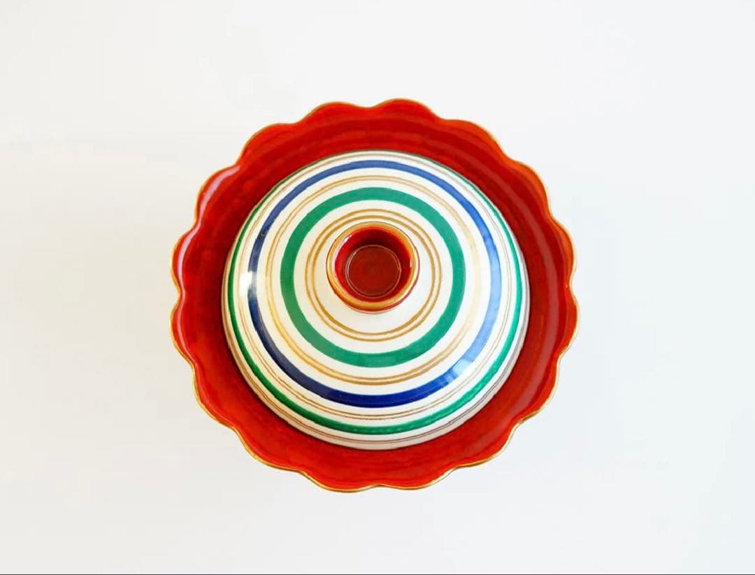 巻物 花型高台蓋物 φ16cm | 波佐見・有田焼