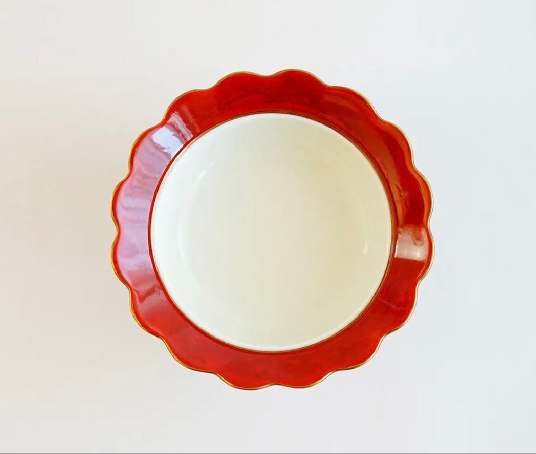 巻物 花型高台蓋物 φ16cm | 波佐見・有田焼