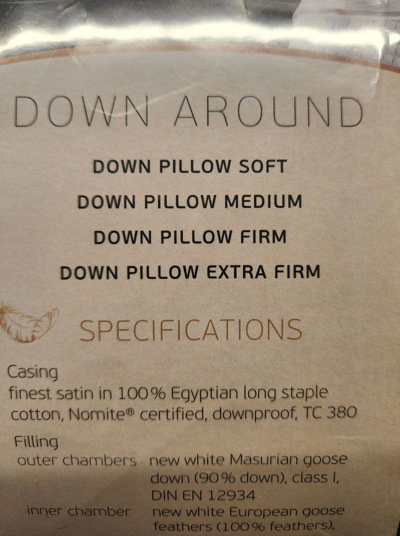 Brinkhaus ダウン/フェザー ピロー（イヴ ドローム購入） 【新品