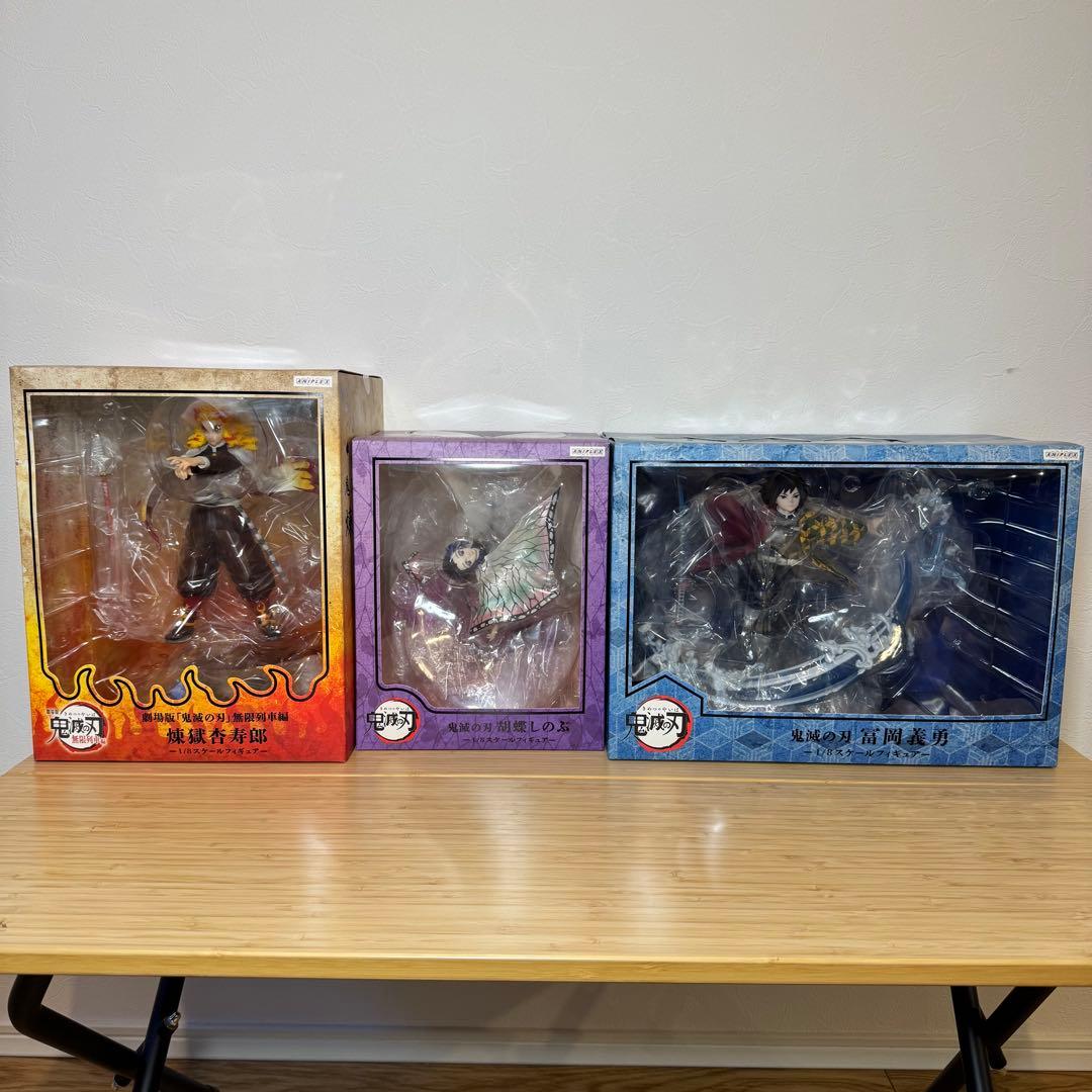 【鬼滅の刃】アニプレックス 1/8スケール フィギュア 3点セット 劇場版「鬼滅の刃」無限列車編 煉獄 杏寿郎 1/8スケールフィギュア