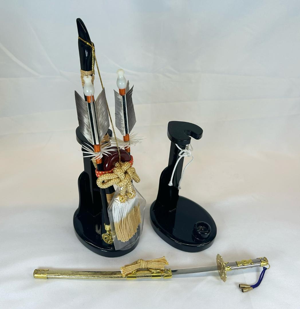 弓太刀 木製台 8号 古代 五月人形　小道具　五月道具　買い替え　プレゼント