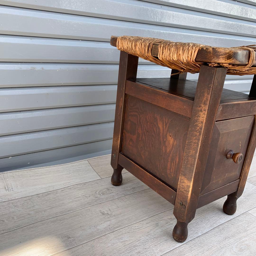 希少　民芸　小引き出し　スツール