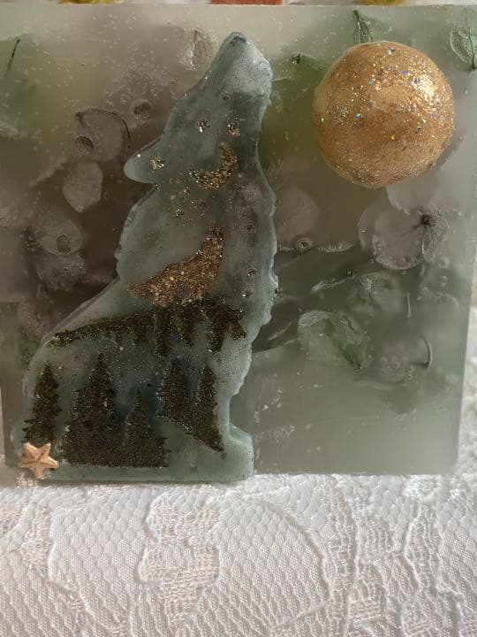 NOA3ボタニカル＆パワーストーンキャンドル オオカミさんと月❤️