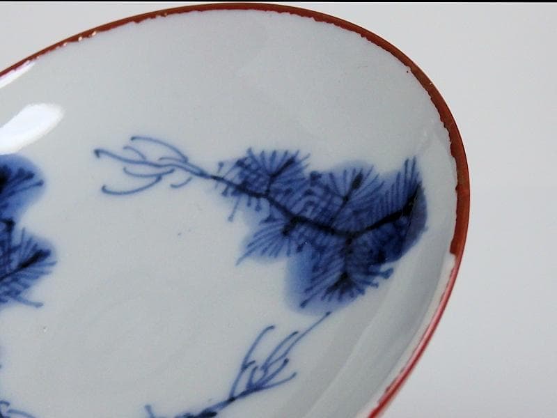 磁器 京焼 古伊万里 金襴手 若松に飛鶴の図 蓋茶碗 E124AS-CFx - メルカリ