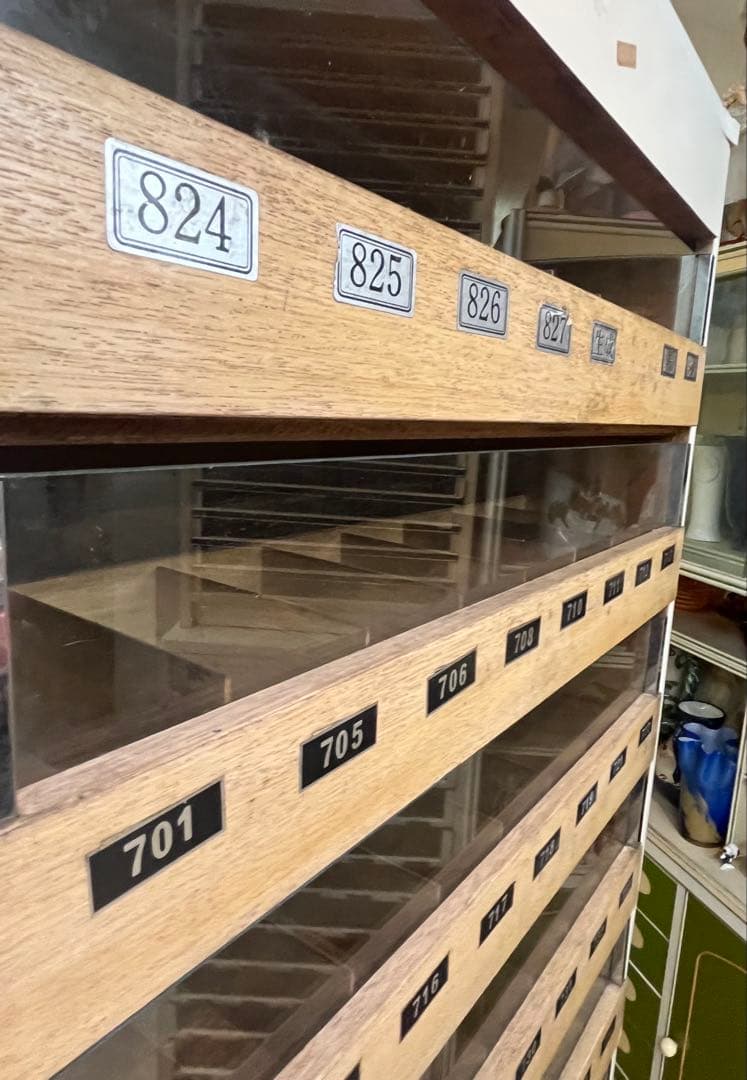 ミシン糸ケース 特大 収納棚 昭和レトロケース 当時物 アンティーク インテリア