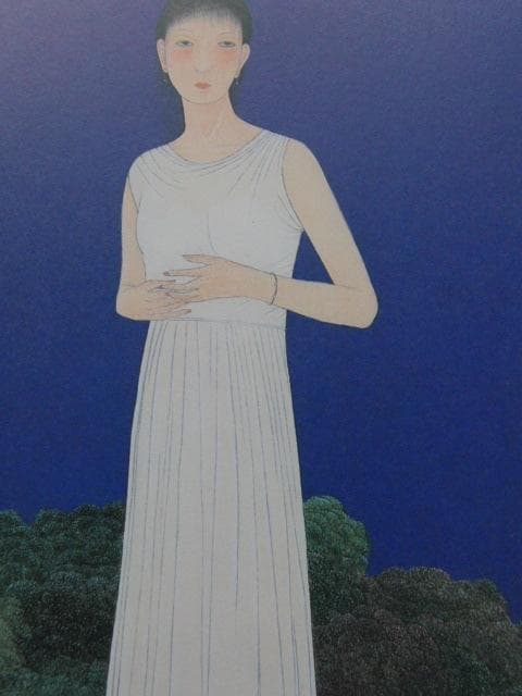 畠中光享、【晴日逍遙・花咲くST・ジェームスパーク】、希少な額装用画集画