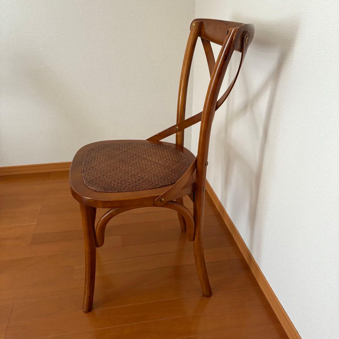 クロスバックチェア アンティーク ダイニングチェア ベントウッドチェア