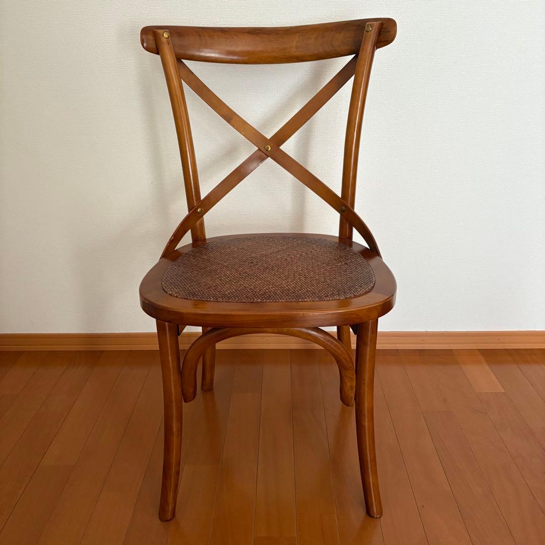 クロスバックチェア アンティーク ダイニングチェア ベントウッドチェア