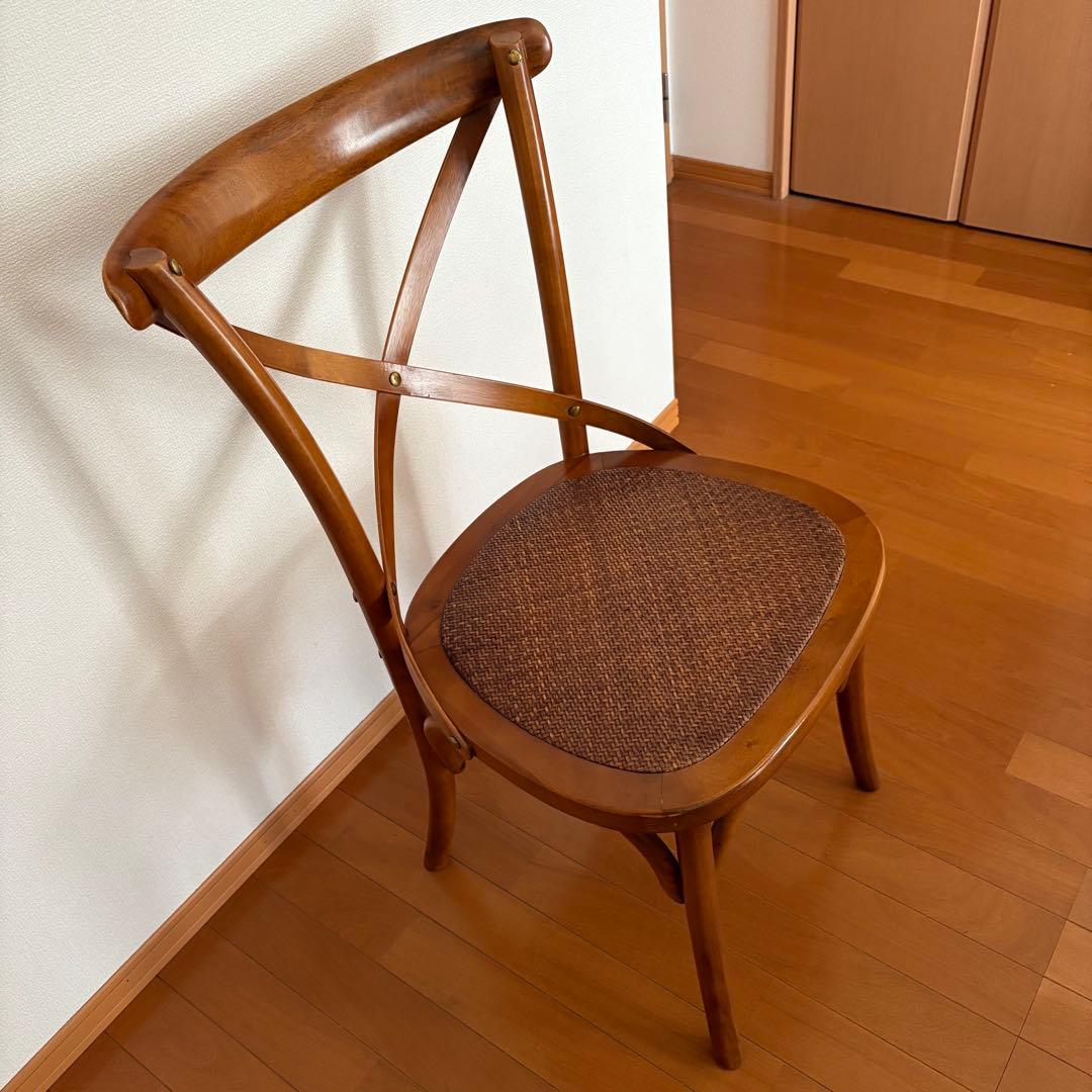 クロスバックチェア アンティーク ダイニングチェア ベントウッドチェア