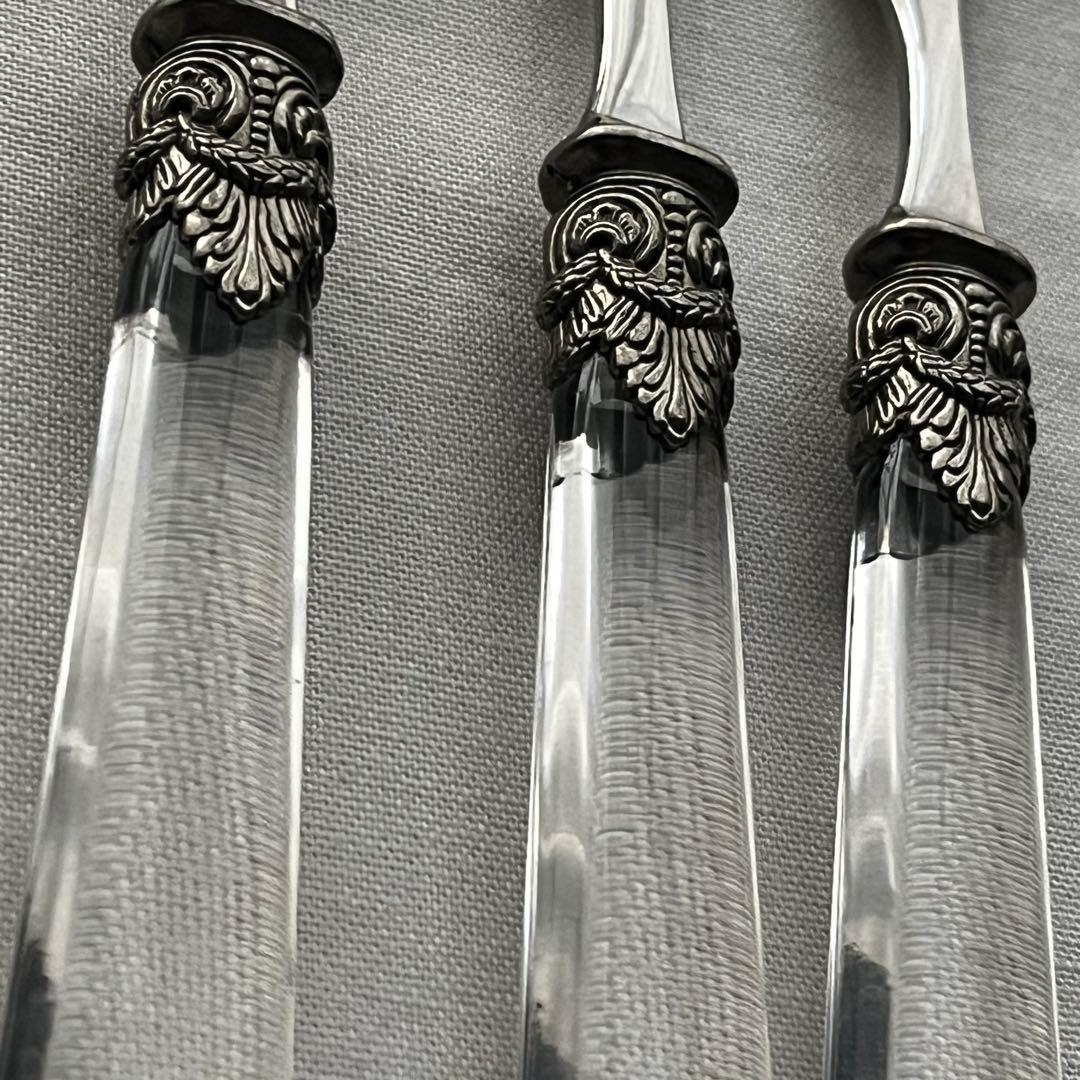 エメ ナポレオン 18-10 イタリア製 カトラリー クリア フォーク ケーキ