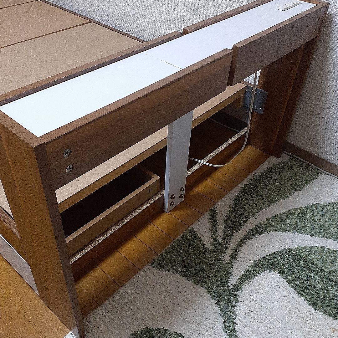 木製シングルベッドフレーム 引き出し付き