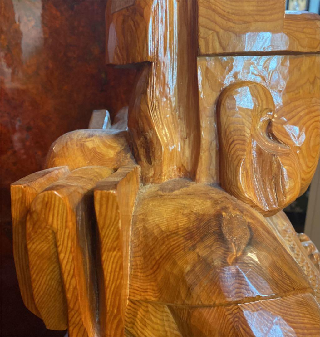 SALE！貴重❗️レア❗️屋久杉　恵比寿様　無垢材　置物