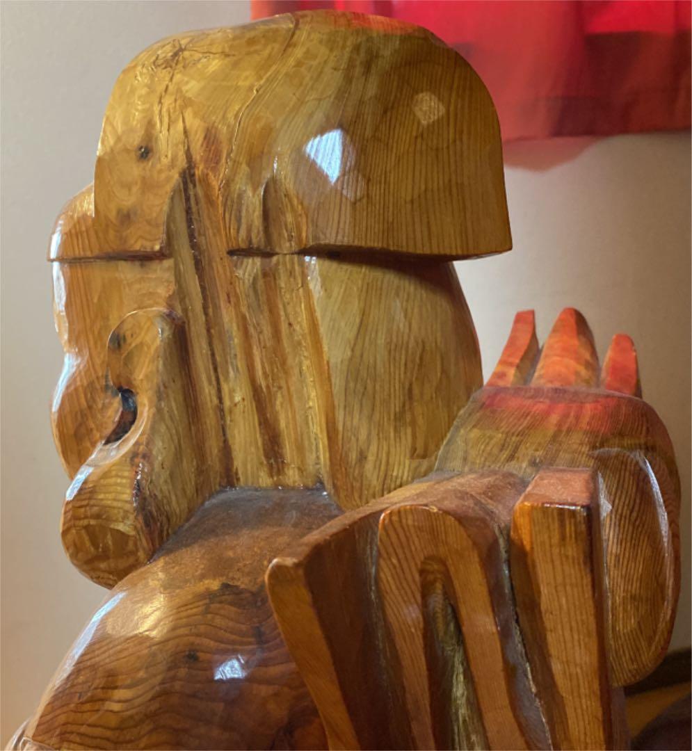 SALE！貴重❗️レア❗️屋久杉　恵比寿様　無垢材　置物