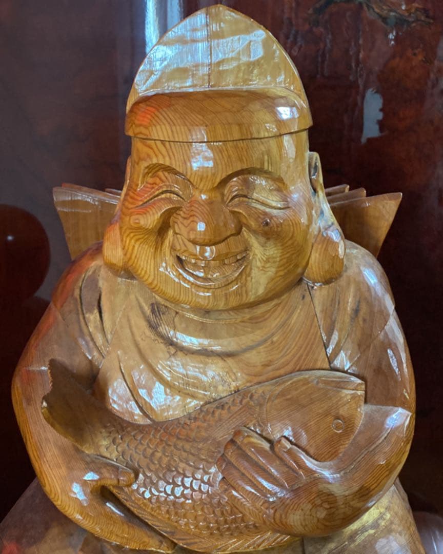 SALE！貴重❗️レア❗️屋久杉　恵比寿様　無垢材　置物