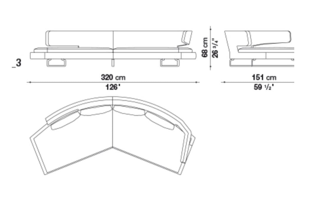 b&b italia arne 左右　本革　定価800万円