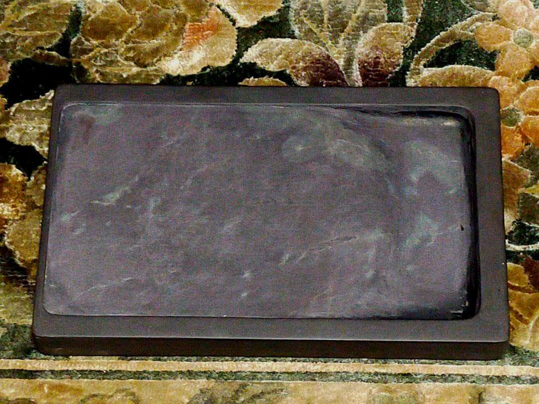 ♥中国　端渓硯　硯　3.9kg　木製ケース付き　端渓　骨董品