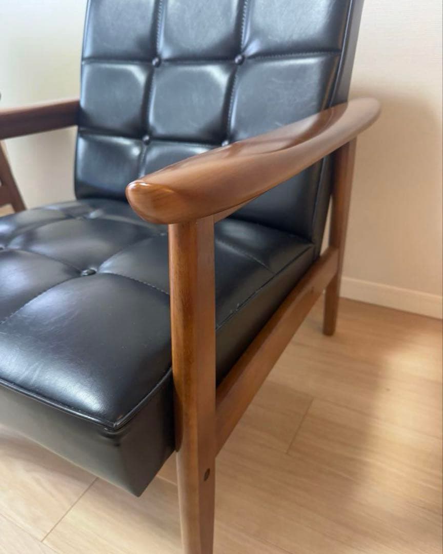 カリモク60 Kチェア　1シーター　ブラック