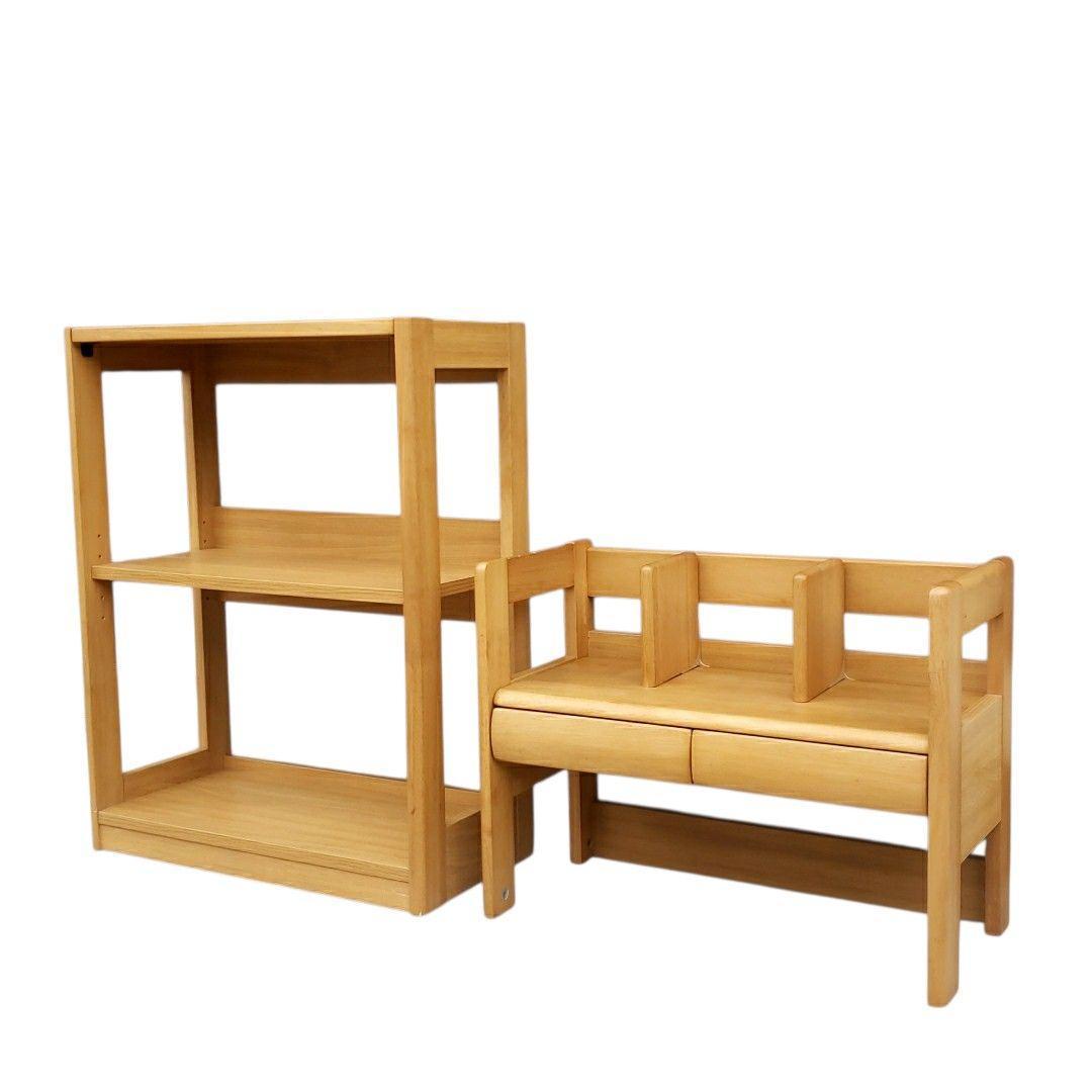 【美品】KOIZUMI オープンシェルフ 引出し2杯 書棚 デスクシェルフ