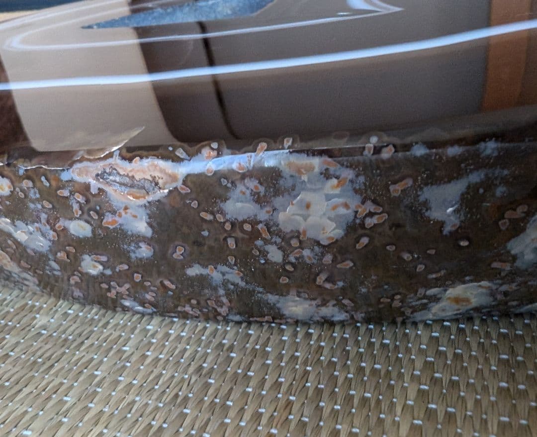 アゲート ジオード 原石　？★6.6kg★台付き　希少かも!　美品