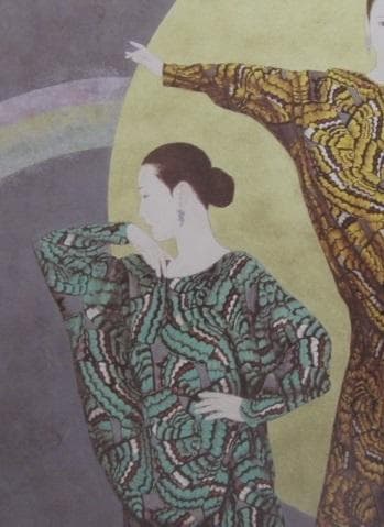 堀泰明、【蝶羽の衣】、希少な額装用画集より、新品額装付、状態良好