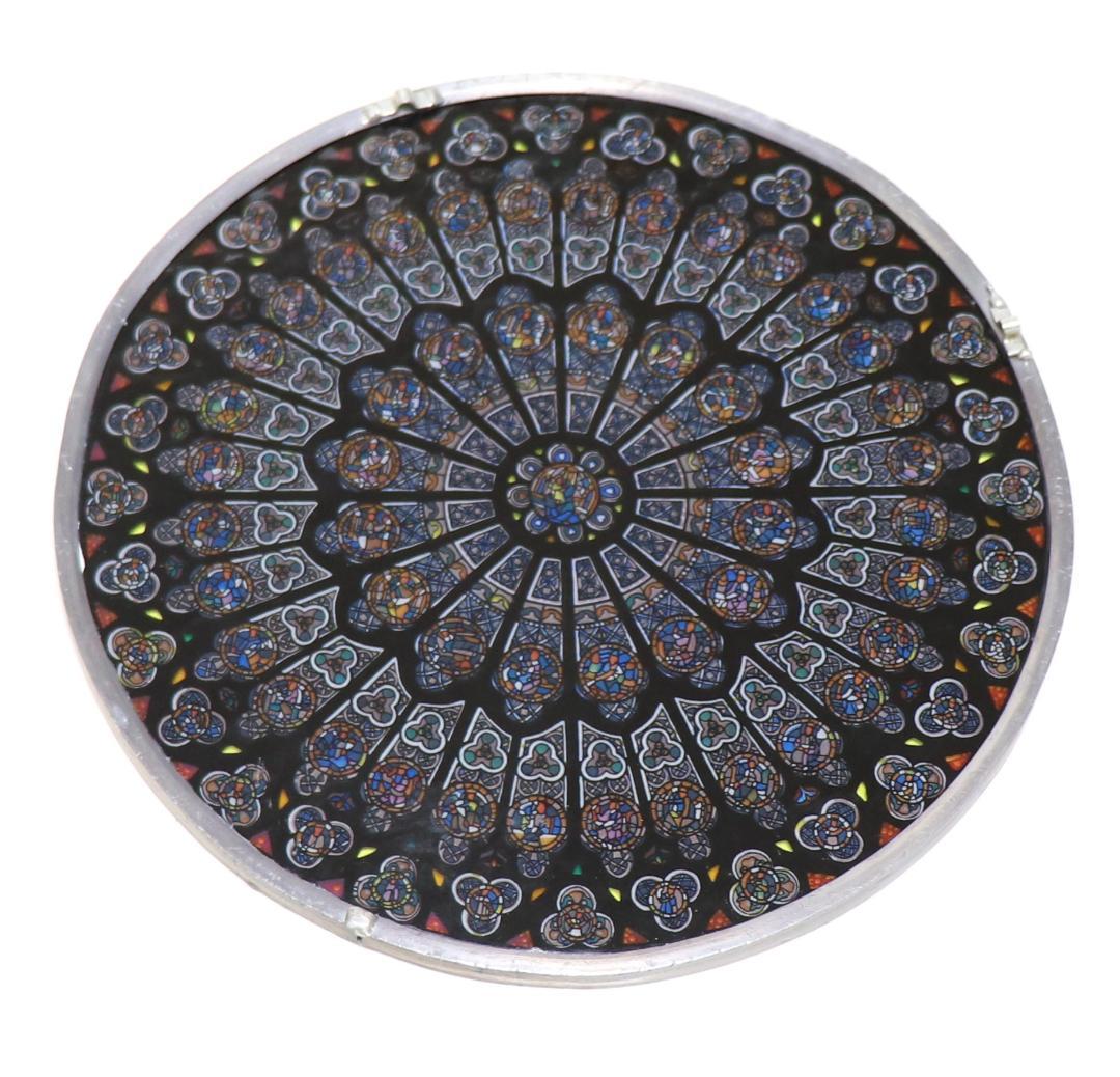 ノートルダム大聖堂 ヴィンテージ ステンドグラス 北のバラ窓 ローズ パリ 教会