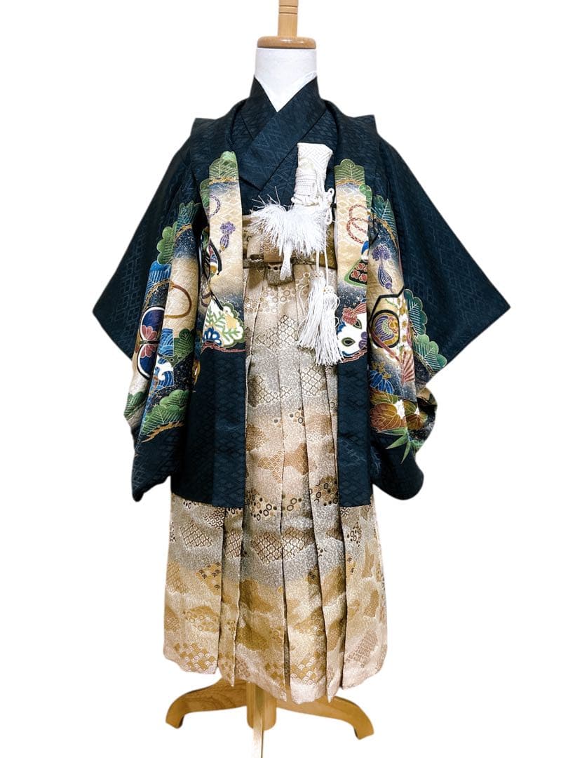 正統派♡七五三　5歳　男の子　セット　一式　黒系　兜