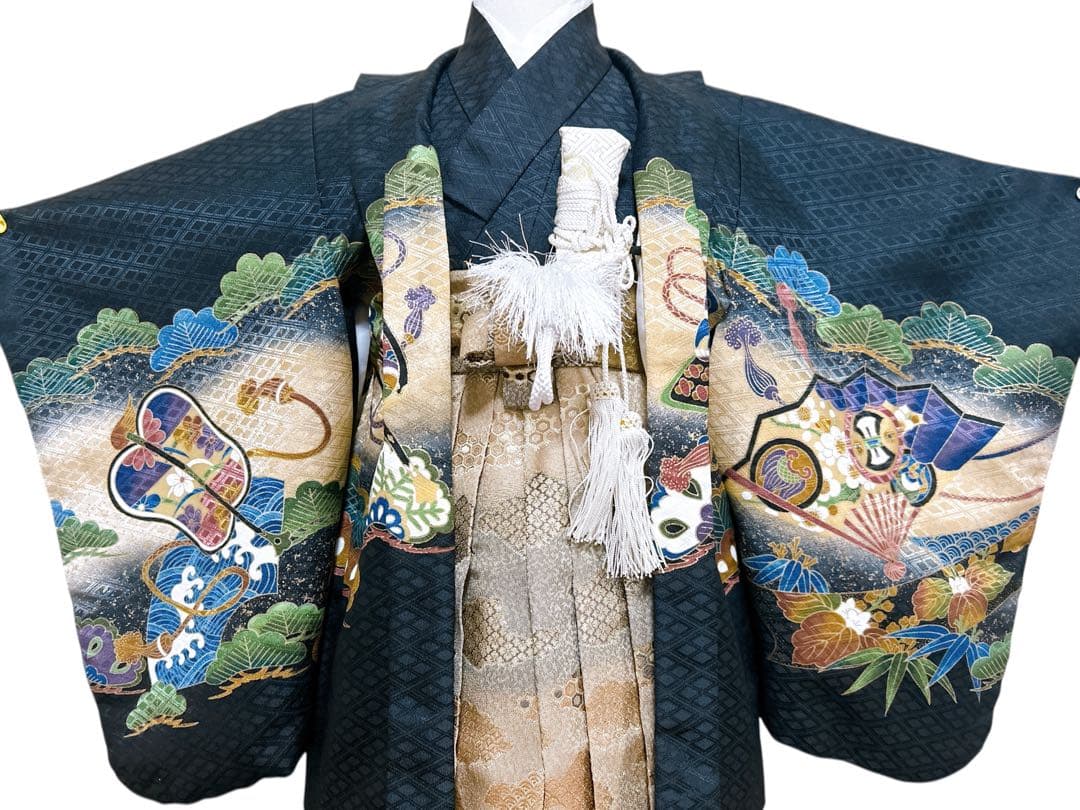 正統派♡七五三　5歳　男の子　セット　一式　黒系　兜