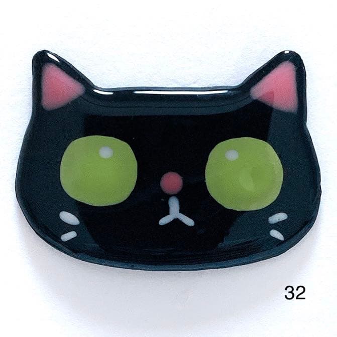 NO.444❤黒猫 姉妹❤レジンヘアゴム ブローチ