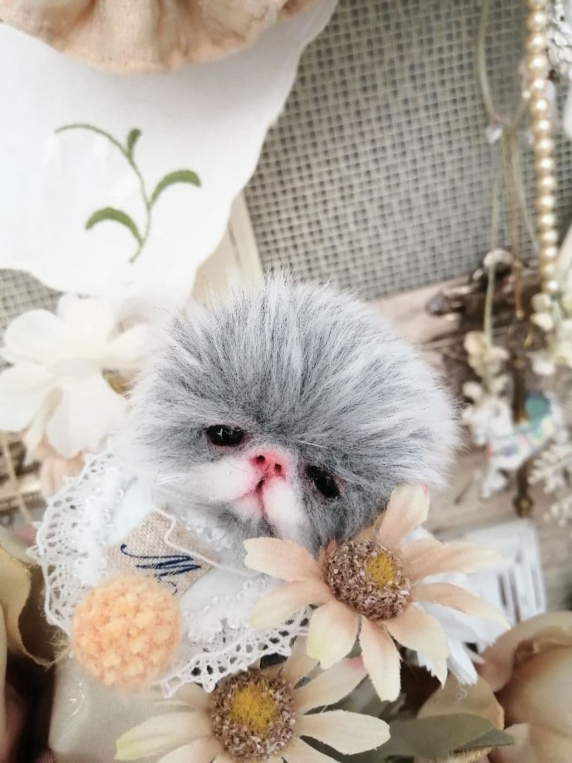 双子♡ミニミニ子猫ちゃん♡べべとミミ♡アートドール♡ぬいぐるみ♡