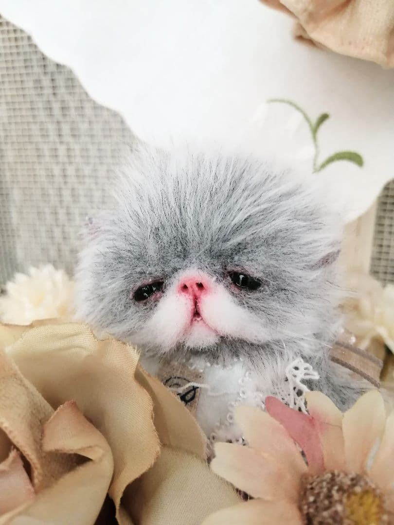 双子♡ミニミニ子猫ちゃん♡べべとミミ♡アートドール♡ぬいぐるみ♡