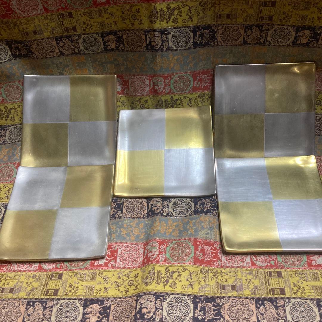 銘々皿セット　銀彩　5枚